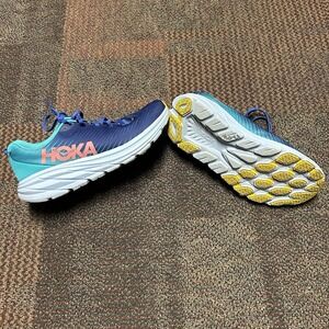 HOKA One One Rincon 3 Shoes Mens Size 11B Blue Teal Lightweight Running Sneakers